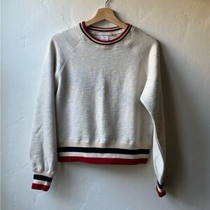 Beams, Crewneck with Red and Blue Stripes, Small